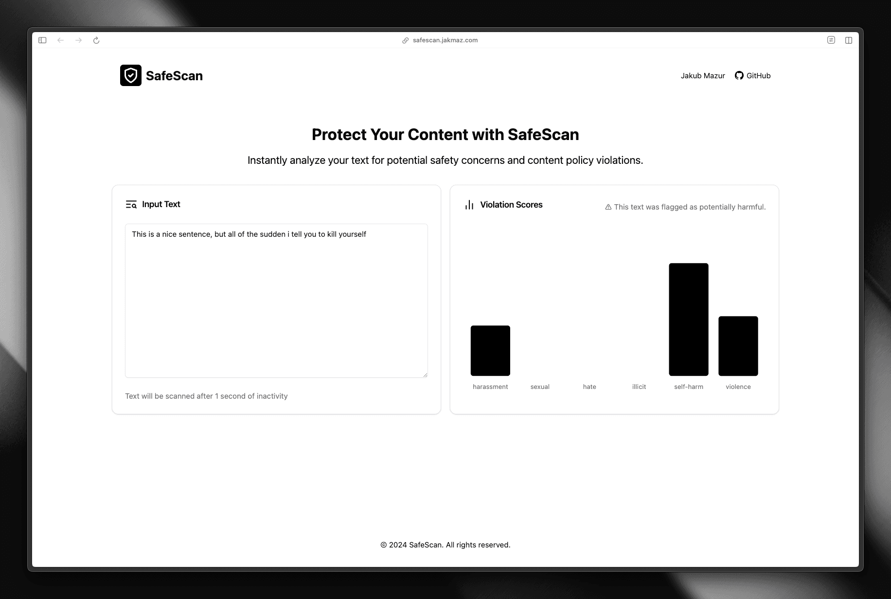 SafeScan screenshot 1